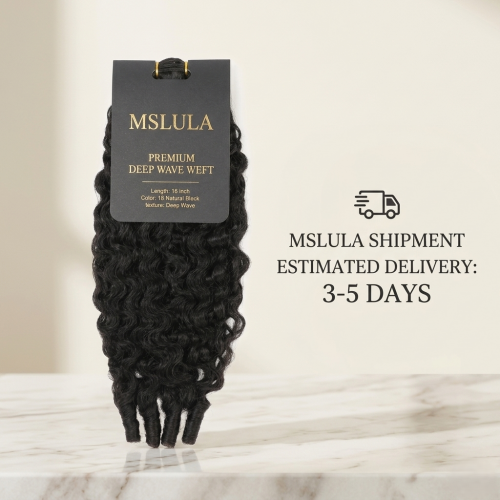 mslula Pre-Separated Curly Crochet Hair Extensions, Human Hair 100g Natural Black | Human Hair Wig | Lace Front